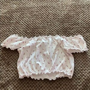 Rose Off the Shoulder Top